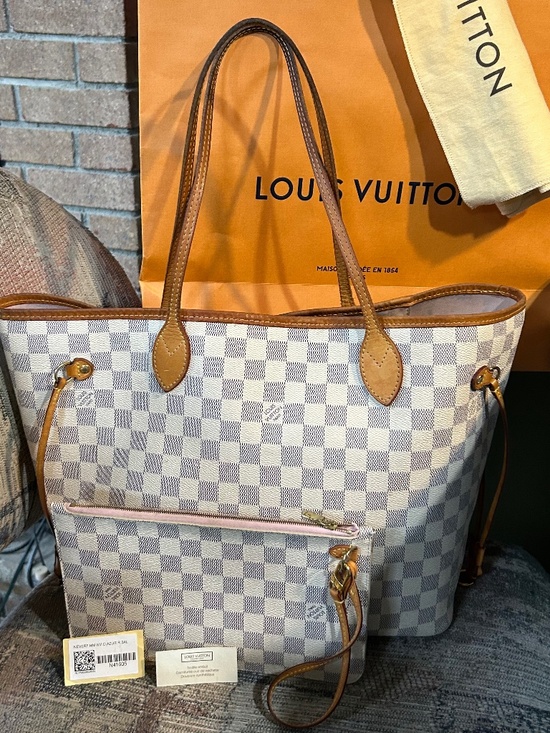 Handbags - 🩷FULL SET Louis Vuitton Neverfull mm Azur Ballerine🩷